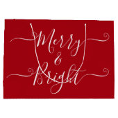 明メリーるい |モダンタイポグラフィレッドクリスマス ラージペーパーバッグ (裏面)