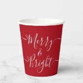 明メリーるい |モダンタイポグラフィレッドクリスマス 紙コップ (正面)