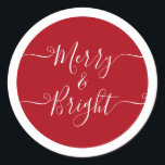 明メリーるい |モダン金石碑Red Christmas ラウンドシール<br><div class="desc">明メリーるい |モダン書道クリスマスのデザインは、このクリスマスシーズンの贈り物に最適。</div>