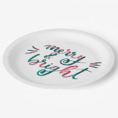 明メリーるい – 緑とピンク ペーパープレート (アングル)