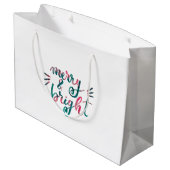 明メリーるい – 緑とピンク ラージペーパーバッグ (裏面アングル)