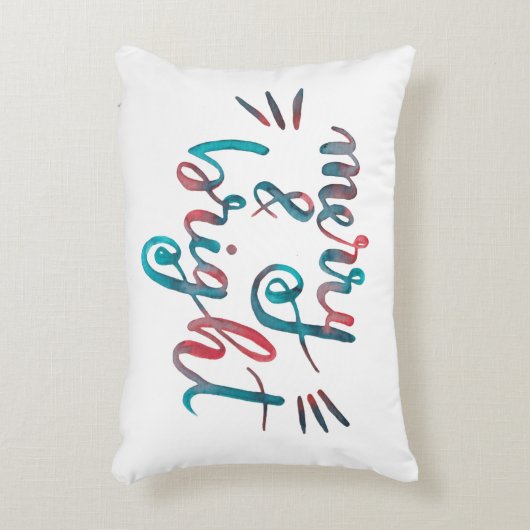 明メリーるい – 緑と赤 アクセントクッション (正面(垂直))