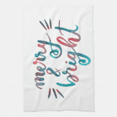 明メリーるい – 緑と赤 キッチンタオル (縦)