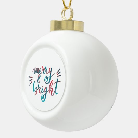 明メリーるい – 緑と赤 セラミックボールオーナメント (右)