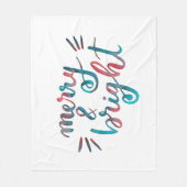 明メリーるい – 緑と赤 フリースブランケット (正面)