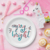 明メリーるい – 緑と赤 ペーパープレート (パーティー)