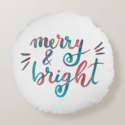 明メリーるい – 緑と赤 ラウンドクッション (裏面)