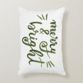 明メリーるい – 緑 アクセントクッション (正面(垂直))