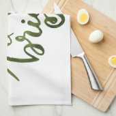 明メリーるい – 緑 キッチンタオル (四つ折り)