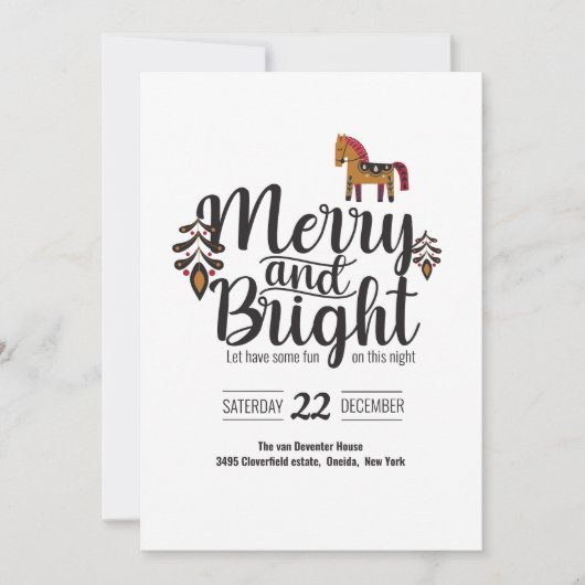 明メリーるく 招待状 (正面)