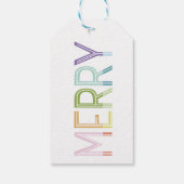 明メリーカラフルおもしろい色ブロックシール ギフトタグ (裏面)