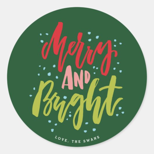 明メリー色の数々の休日のステッカー ラウンドシール (正面)