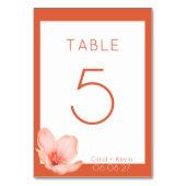 明モダンはっきりした色オ結婚レンジ テーブルナンバー (正面)