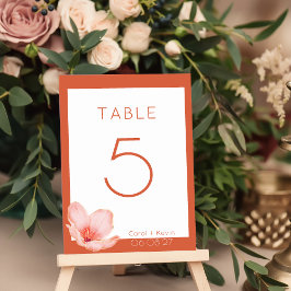 明モダンはっきりした色オ結婚レンジ テーブルナンバー