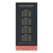 明モダンるいはっきりしたピンク赤ベーカリー価格サービス ラックカード (正面)