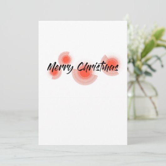 明モダンるいよくはしゃぐデザイン「メリークリスマス」 シーズンカード (スタンド正面)