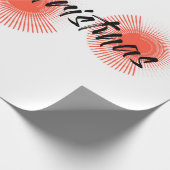 明モダンるいよくはしゃぐデザイン「メリークリスマス」 ラッピングペーパー (角)