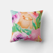 明モダンるいカラフルフローラ水カラークラフト クッション (裏面)