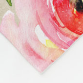 明モダンるいカラフルフローラ水カラークラフト フリースブランケット (角)