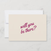 明モダンるいカラフルレトロお洒落おもしろい結婚の 出欠カード (裏面)