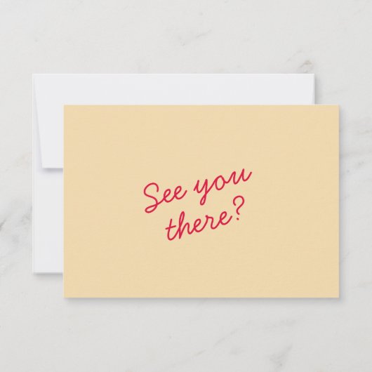 明モダンるいカラフルレトロファンキーおもしろい結婚の 出欠カード (裏面)