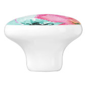 明モダンるいカラフル春フローラ水色 セラミックノブ (側面)