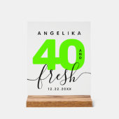 明モダンるいガーリーグリーン40とフレッシュ アクリルサイン (正面)