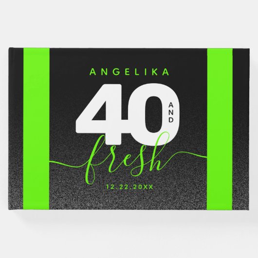 明モダンるいガーリーグリーン40とフレッシュ ゲストブック (正面)