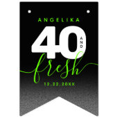 明モダンるいガーリーグリーン40とフレッシュ バンティングフラッグ (第1の旗)