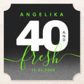 明モダンるいガーリーグリーン40とフレッシュ ペーパーコースター (正面)