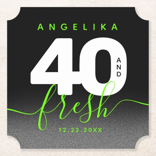 明モダンるいガーリーグリーン40とフレッシュ ペーパーコースター (正面)