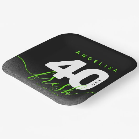 明モダンるいガーリーグリーン40とフレッシュ ペーパープレート (傾斜あり)