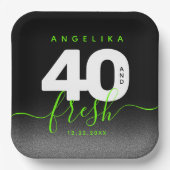 明モダンるいガーリーグリーン40とフレッシュ ペーパープレート (正面)