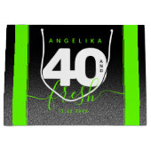 明モダンるいガーリーグリーン40とフレッシュ ラージペーパーバッグ (正面)