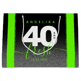 明モダンるいガーリーグリーン40とフレッシュ ラージペーパーバッグ