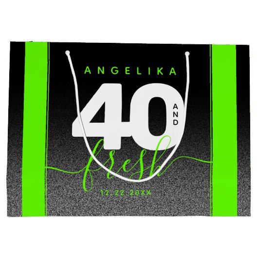 明モダンるいガーリーグリーン40とフレッシュ ラージペーパーバッグ (裏面)