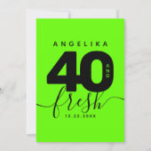 明モダンるいガーリーグリーン40とフレッシュ 招待状 (裏面)