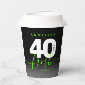 明モダンるいガーリーグリーン40とフレッシュ 紙コップ (裏面)