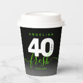 明モダンるいガーリーグリーン40とフレッシュ 紙コップ (正面)