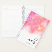 明モダンるいピンクの水彩爪、 ネイル プランナー手帳 (ディスプレー)