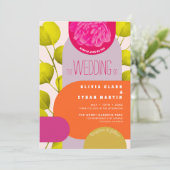 明モダンるいフェスティバルガーデン幾何結婚の 招待状 (スタンド正面)