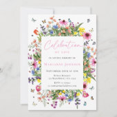 明モダンるいフローラ記念お祝い 招待状 (正面)