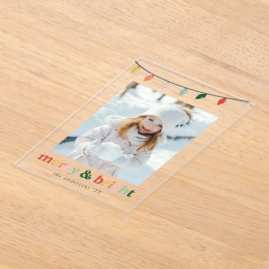 明モダンるいメリー休日の写真 アクリル招待状 (レイダウン)