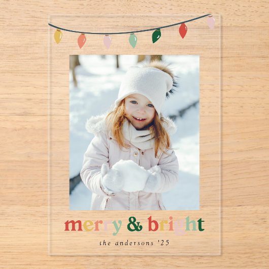 明モダンるいメリー休日の写真 アクリル招待状 (正面)