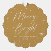 明モダンるいメリー金ゴールドの休日の写真 オーナメントカード (正面)