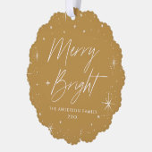 明モダンるいメリー金ゴールドの休日の写真 オーナメントカード (左)