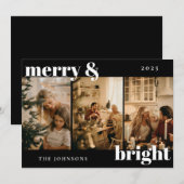 明モダンるいメリー3フォトホリデーカード シーズンカード (正面/裏面)