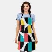 明モダンるい幾何学的イラストレーション エプロン (着用した状態)