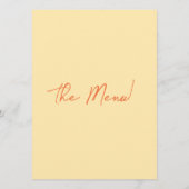 明モダンるい手カラフル引きレトロ結婚ズ メニュー (裏面)