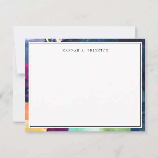 明モダンるい抽象芸術色彩の鮮やか ノートカード (正面)